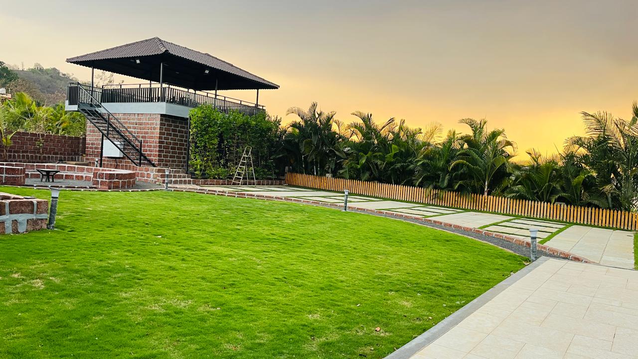 Palvi Resort aerial pool view